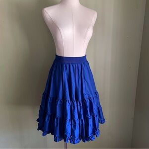 Vintage Royal Blue Partners Please by Malco Modes Western Style Dancing Skirt